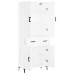 vidaXL Dulap înalt, alb, 69,5x34x180 cm, lemn compozit