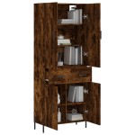 vidaXL Dulap înalt, stejar fumuriu, 69,5x34x180, lemn compozit vidaXL Dulap înalt, stejar fumuriu, 69,5x34x180, lemn compozit