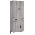 vidaXL Dulap înalt, gri sonoma, 69,5x34x180 cm, lemn compozit