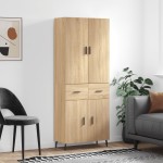 vidaXL Dulap înalt, stejar sonoma, 69,5x34x180 cm, lemn compozit vidaXL Dulap înalt, stejar sonoma, 69,5x34x180 cm, lemn compozit