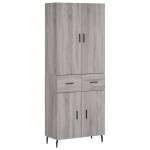 vidaXL Dulap înalt, gri sonoma, 69,5x34x180 cm, lemn compozit
