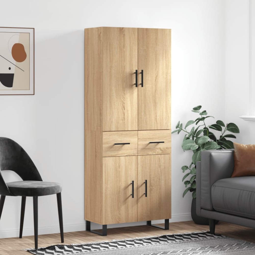 vidaXL Dulap înalt, stejar sonoma, 69,5x34x180 cm, lemn compozit