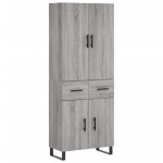 vidaXL Dulap înalt, gri sonoma, 69,5x34x180 cm, lemn compozit