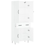 vidaXL Dulap înalt, alb, 69,5x34x180 cm, lemn compozit