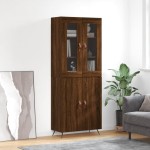 vidaXL Dulap înalt, stejar maro, 69,5x34x180 cm, lemn compozit vidaXL Dulap înalt, stejar maro, 69,5x34x180 cm, lemn compozit