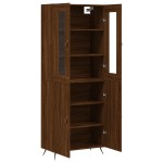vidaXL Dulap înalt, stejar maro, 69,5x34x180 cm, lemn compozit vidaXL Dulap înalt, stejar maro, 69,5x34x180 cm, lemn compozit