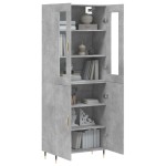 vidaXL Dulap înalt, gri beton, 69,5x34x180, lemn compozit