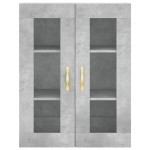 vidaXL Dulap înalt, gri beton, 69,5x34x180, lemn compozit