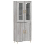 vidaXL Dulap înalt, gri sonoma, 69,5x34x180 cm, lemn compozit