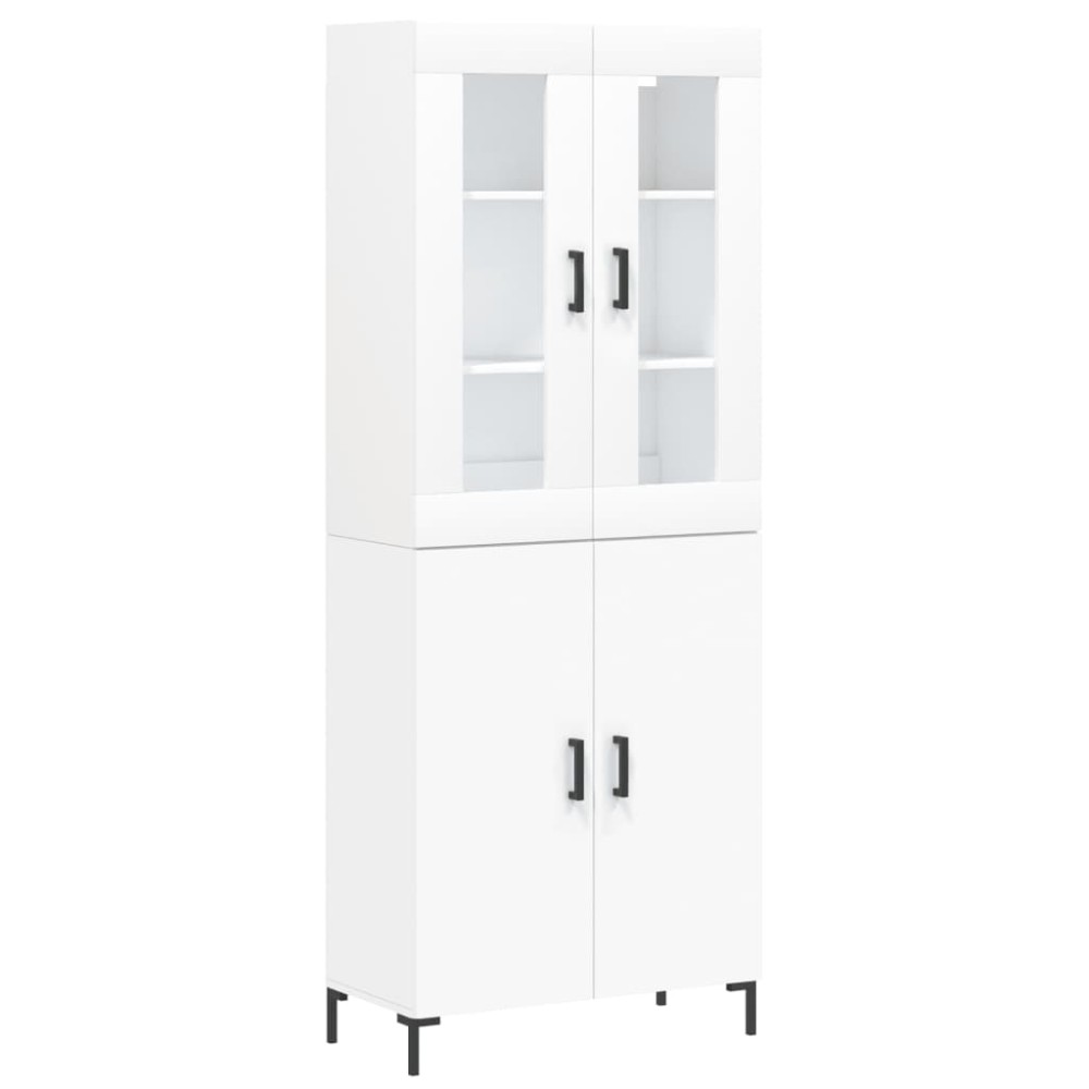 vidaXL Dulap înalt, alb, 69,5x34x180 cm, lemn compozit