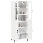 vidaXL Dulap înalt, alb, 69,5x34x180 cm, lemn compozit