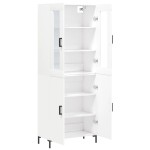 vidaXL Dulap înalt, alb, 69,5x34x180 cm, lemn compozit