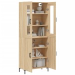 vidaXL Dulap înalt, stejar sonoma, 69,5x34x180 cm, lemn compozit