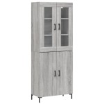 vidaXL Dulap înalt, gri sonoma, 69,5x34x180 cm, lemn compozit