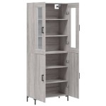 vidaXL Dulap înalt, gri sonoma, 69,5x34x180 cm, lemn compozit