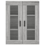 vidaXL Dulap înalt, gri sonoma, 69,5x34x180 cm, lemn compozit