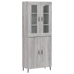 vidaXL Dulap înalt, gri sonoma, 69,5x34x180 cm, lemn compozit