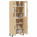 vidaXL Dulap înalt, stejar sonoma, 69,5x34x180 cm, lemn compozit