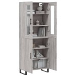 vidaXL Dulap înalt, gri sonoma, 69,5x34x180 cm, lemn compozit