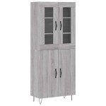vidaXL Dulap înalt, gri sonoma, 69,5x34x180 cm, lemn compozit