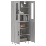 vidaXL Dulap înalt, gri sonoma, 69,5x34x180 cm, lemn compozit