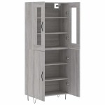 vidaXL Dulap înalt, gri sonoma, 69,5x34x180 cm, lemn compozit