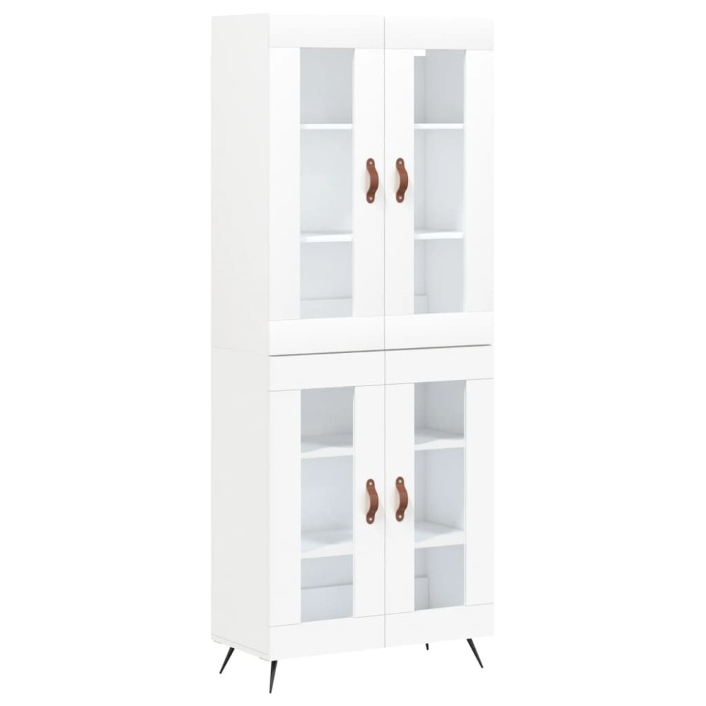 vidaXL Dulap înalt, alb, 69,5x34x180 cm, lemn compozit