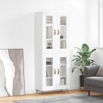 vidaXL Dulap înalt, alb, 69,5x34x180 cm, lemn compozit