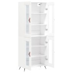 vidaXL Dulap înalt, alb, 69,5x34x180 cm, lemn compozit