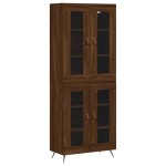 vidaXL Dulap înalt, stejar maro, 69,5x34x180 cm, lemn compozit vidaXL Dulap înalt, stejar maro, 69,5x34x180 cm, lemn compozit