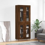 vidaXL Dulap înalt, stejar maro, 69,5x34x180 cm, lemn compozit vidaXL Dulap înalt, stejar maro, 69,5x34x180 cm, lemn compozit