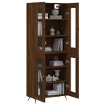 vidaXL Dulap înalt, stejar maro, 69,5x34x180 cm, lemn compozit vidaXL Dulap înalt, stejar maro, 69,5x34x180 cm, lemn compozit