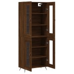 vidaXL Dulap înalt, stejar maro, 69,5x34x180 cm, lemn compozit vidaXL Dulap înalt, stejar maro, 69,5x34x180 cm, lemn compozit