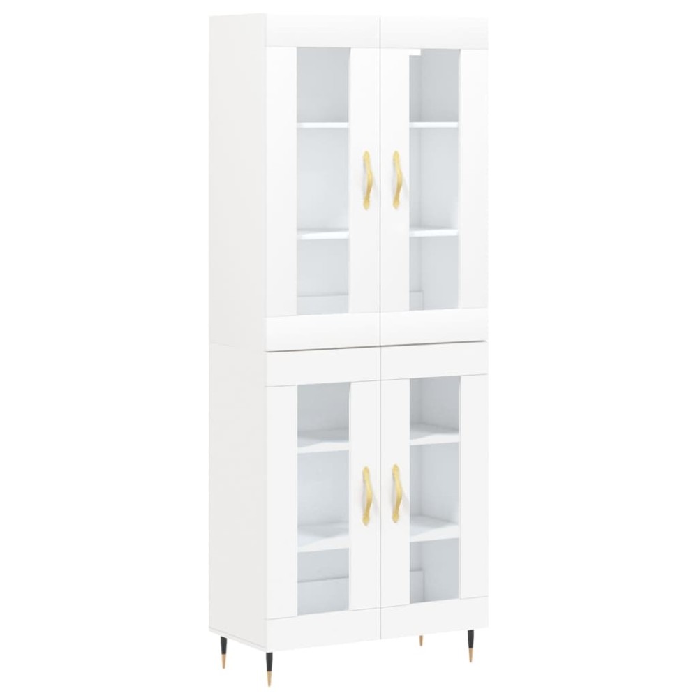 vidaXL Dulap înalt, alb, 69,5x34x180 cm, lemn compozit