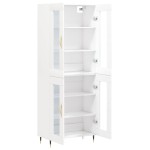 vidaXL Dulap înalt, alb, 69,5x34x180 cm, lemn compozit