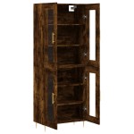 vidaXL Dulap înalt, stejar fumuriu, 69,5x34x180, lemn compozit vidaXL Dulap înalt, stejar fumuriu, 69,5x34x180, lemn compozit