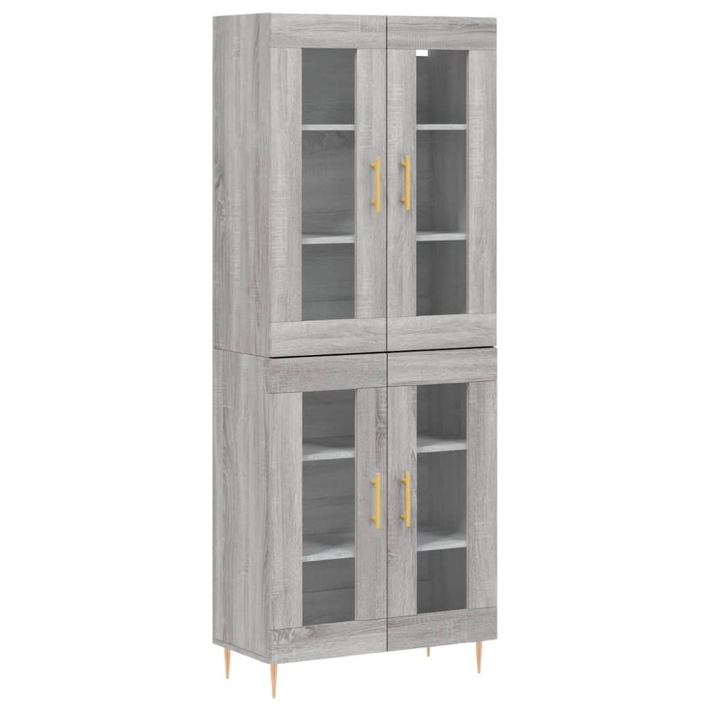 vidaXL Dulap înalt, gri sonoma, 69,5x34x180 cm, lemn compozit