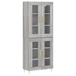 vidaXL Dulap înalt, gri sonoma, 69,5x34x180 cm, lemn compozit