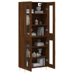 vidaXL Dulap înalt, stejar maro, 69,5x34x180 cm, lemn compozit vidaXL Dulap înalt, stejar maro, 69,5x34x180 cm, lemn compozit