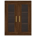vidaXL Dulap înalt, stejar maro, 69,5x34x180 cm, lemn compozit vidaXL Dulap înalt, stejar maro, 69,5x34x180 cm, lemn compozit