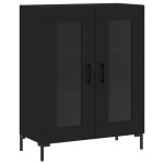 vidaXL Dulap înalt, negru, 69,5x34x180 cm, lemn compozit