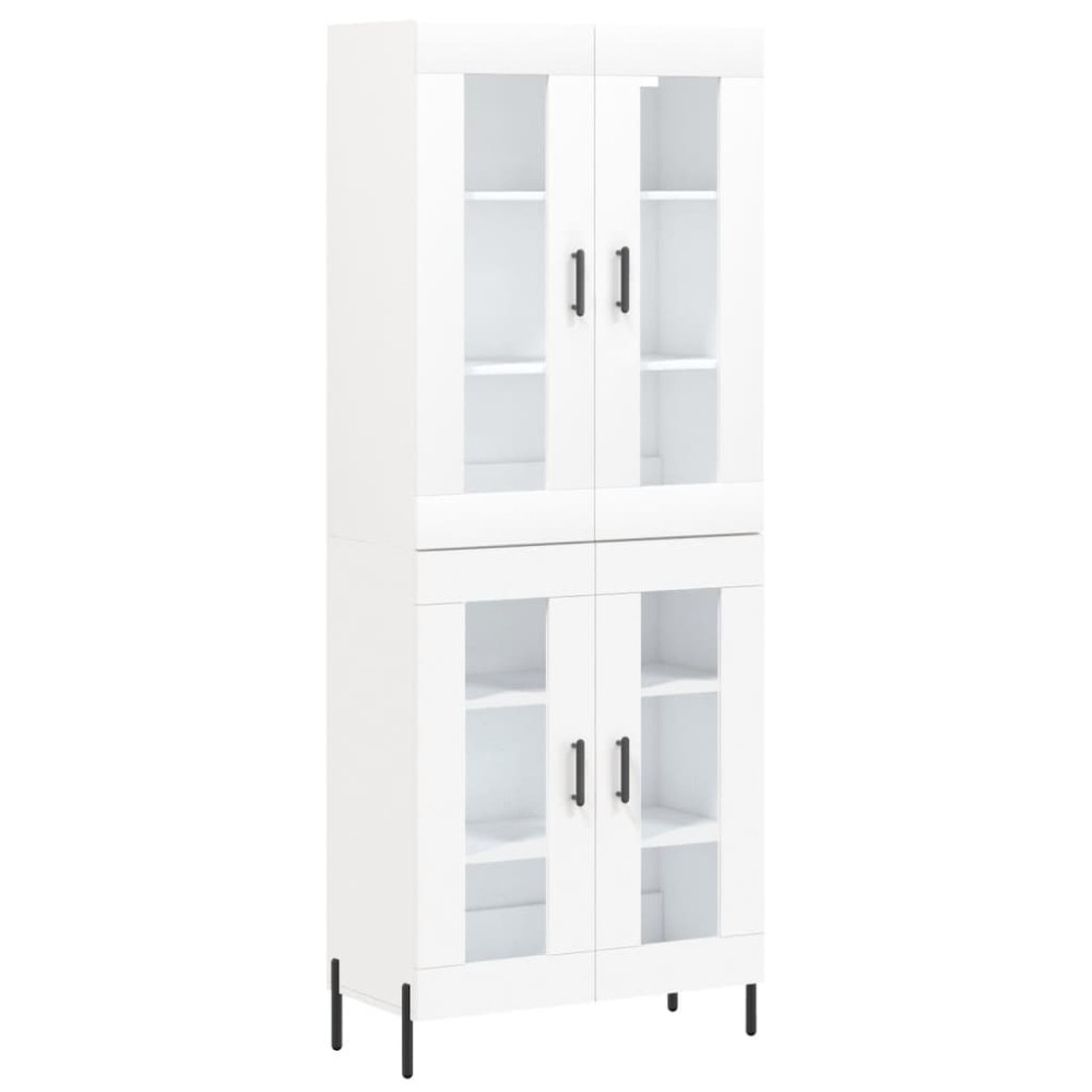 vidaXL Dulap înalt, alb, 69,5x34x180 cm, lemn compozit