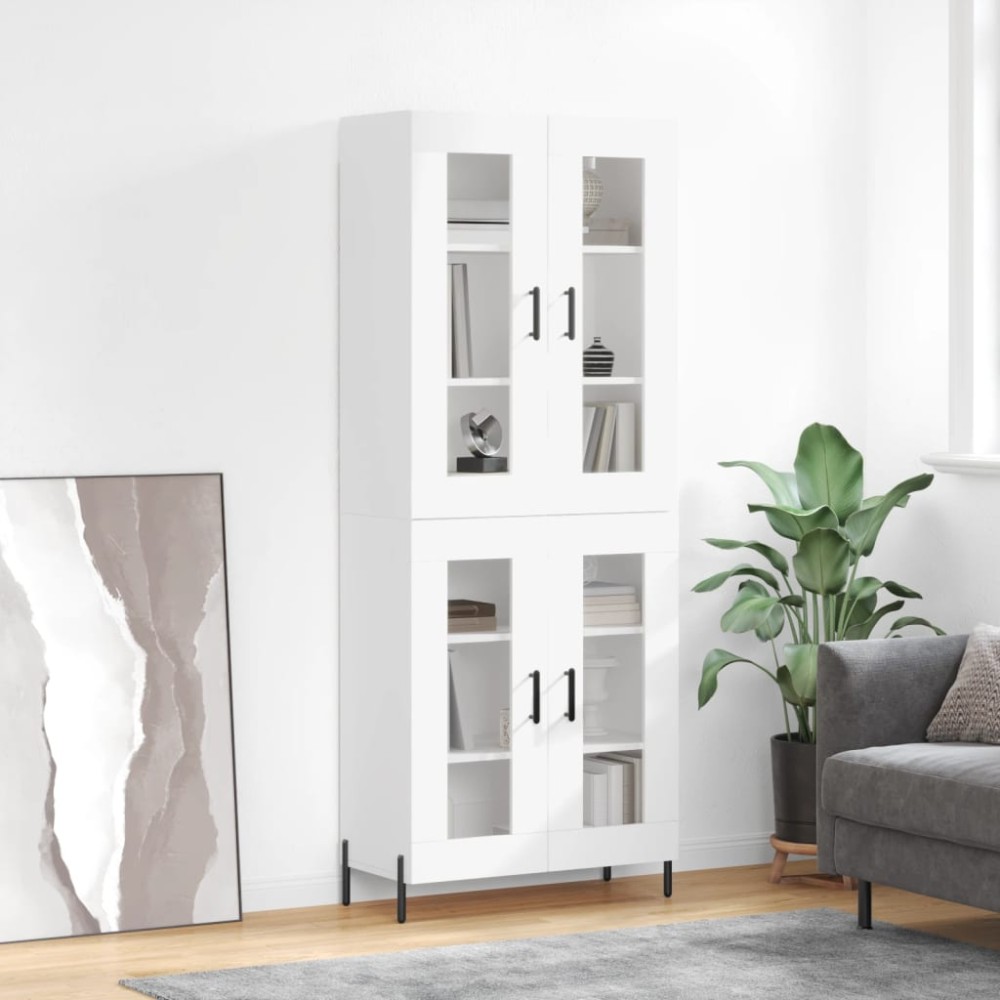 vidaXL Dulap înalt, alb, 69,5x34x180 cm, lemn compozit