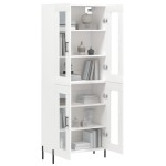 vidaXL Dulap înalt, alb, 69,5x34x180 cm, lemn compozit