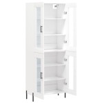 vidaXL Dulap înalt, alb, 69,5x34x180 cm, lemn compozit