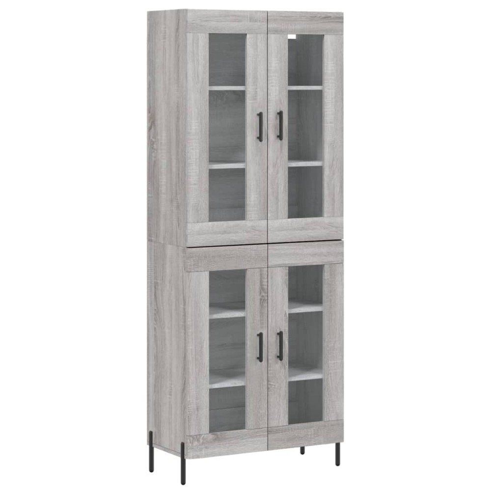 vidaXL Dulap înalt, gri sonoma, 69,5x34x180 cm, lemn compozit