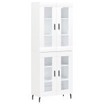 vidaXL Dulap înalt, alb, 69,5x34x180 cm, lemn compozit