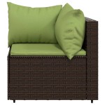 vidaXL Set mobilier de grădină cu perne, 4 piese, maro, poliratan vidaXL Set mobilier de grădină cu perne, 4 piese, maro, poliratan