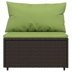 vidaXL Set mobilier de grădină cu perne, 4 piese, maro, poliratan vidaXL Set mobilier de grădină cu perne, 4 piese, maro, poliratan