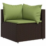 vidaXL Set mobilier de grădină cu perne, 4 piese, maro, poliratan vidaXL Set mobilier de grădină cu perne, 4 piese, maro, poliratan
